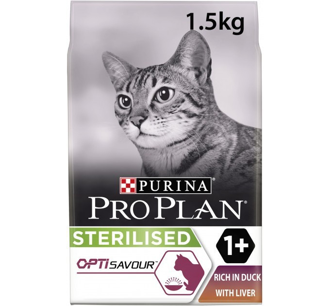 ProPlan Sterilised. З качкою та печінкою. Для кастрованих котів, сух 6х1,5кг ProPlan Sterilised. З качкою та печінкою. Для кастрованих котів, сух 6х1,5кг